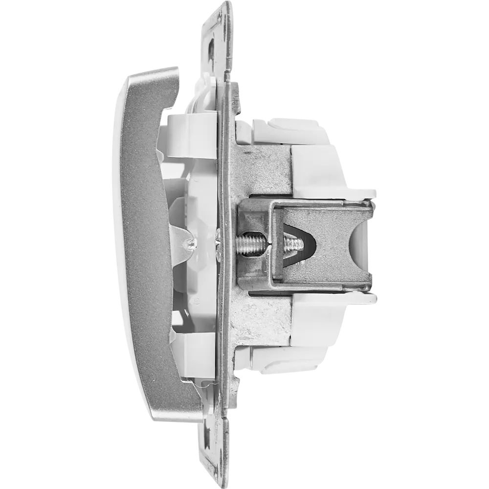 Фото 4 Выключатель встраиваемый Systeme Electric Glossa 1 клавиша цвет алюминий Фото 4 Выключатель встраиваемый Systeme Electric Glossa 1 клавиша цвет алюминий