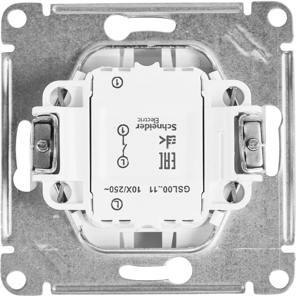 Фото 3 Выключатель встраиваемый Systeme Electric Glossa 1 клавиша цвет алюминий Фото 3 Выключатель встраиваемый Systeme Electric Glossa 1 клавиша цвет алюминий