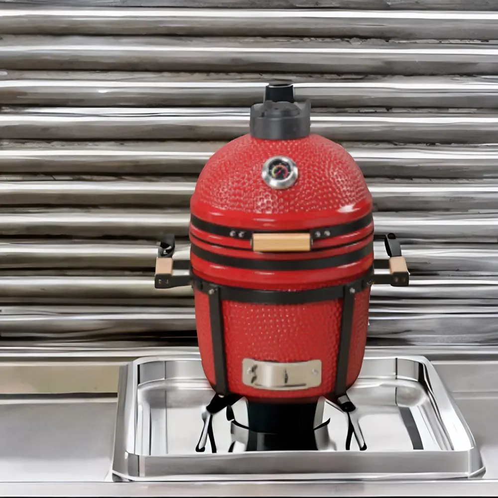 Фото 3 Гриль Kamado Bono Minimo 15" ø40 h64 см керамика красный Фото 3 Гриль Kamado Bono Minimo 15" ø40 h64 см керамика красный