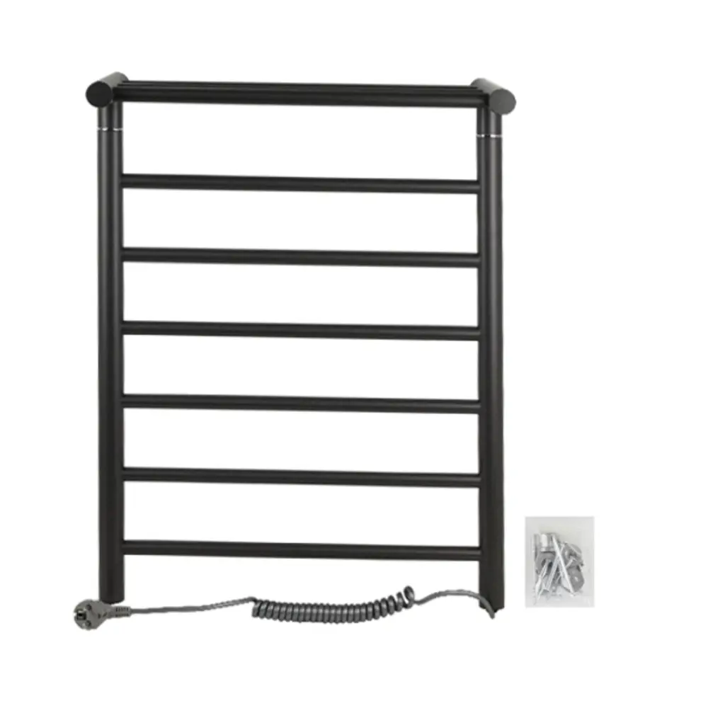 Фото 3 Полотенцесушитель электрический Brimix 09017K 500x680 мм 95 Вт с полкой Н-образный цвет черный Фото 3 Полотенцесушитель электрический Brimix 09017K 500x680 мм 95 Вт с полкой Н-образный цвет черный
