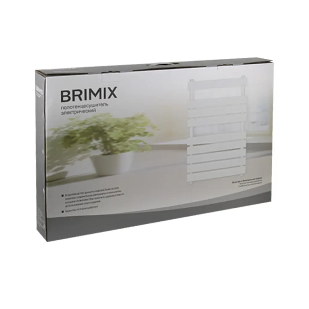 Фото 4 Полотенцесушитель электрический Brimix 08150B 500x800 мм 120 Вт Н-образный цвет черный Фото 4 Полотенцесушитель электрический Brimix 08150B 500x800 мм 120 Вт Н-образный цвет черный