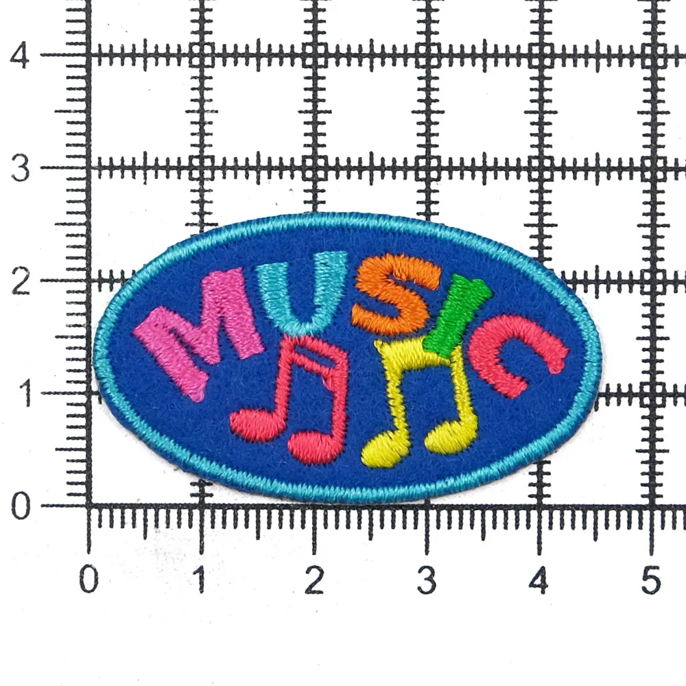 Фото 4 Термоаппликация заплатка Music, синий 4.5x2.5см Фото 4 Термоаппликация заплатка Music, синий 4.5x2.5см