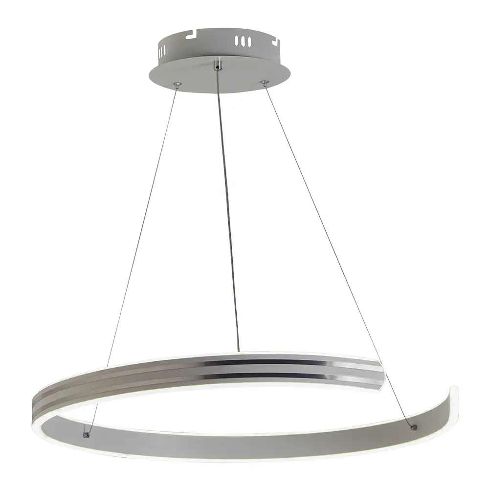 Фото 2 Люстра потолочная светодиодная Profit Light 6039/1 WHT+CHR с пультом управления 10 м² регулируемый белый свет цвет белый Фото 2 Люстра потолочная светодиодная Profit Light 6039/1 WHT+CHR с пультом управления 10 м² регулируемый белый свет цвет белый