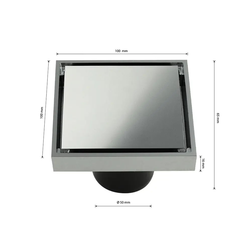 Фото 2 Трап для душа Magnus Сан-Т-00080 сухой затвор 100x100 мм латунь Фото 2 Трап для душа Magnus Сан-Т-00080 сухой затвор 100x100 мм латунь