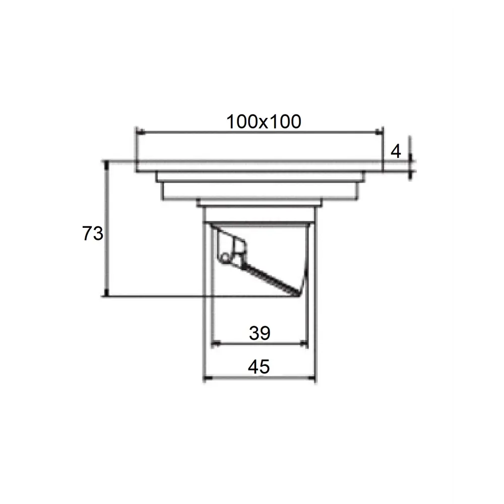 Фото 3 Трап для душа Orange TR01-008b сухой затвор 100x100 мм латунь Фото 3 Трап для душа Orange TR01-008b сухой затвор 100x100 мм латунь