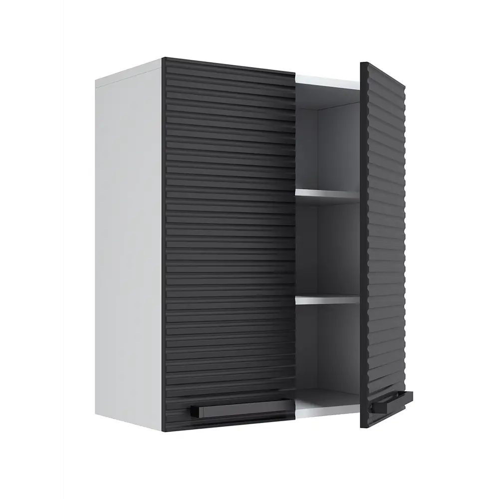 Фото 2 Навесной шкаф Storys Венеция 60x72x28 см ЛДСП цвет черный