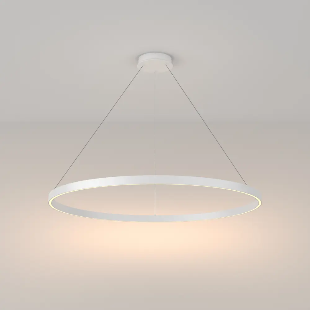 Фото Люстра подвесная светодиодная Maytoni MOD058PL-L54W3K 20 м² теплый белый свет цвет белый Фото Люстра подвесная светодиодная Maytoni MOD058PL-L54W3K 20 м² теплый белый свет цвет белый