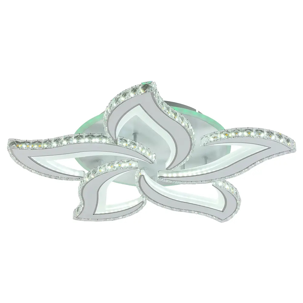 Фото 2 Люстра потолочная светодиодная Profit Light 3906/5 WHT с пультом управления 15 м² регулируемый белый свет цвет белый Фото 2 Люстра потолочная светодиодная Profit Light 3906/5 WHT с пультом управления 15 м² регулируемый белый свет цвет белый