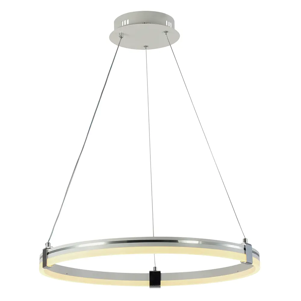 Фото Люстра потолочная светодиодная Profit Light 6043/1 WHT+CHR с пультом управления 5 м² регулируемый белый свет цвет белый