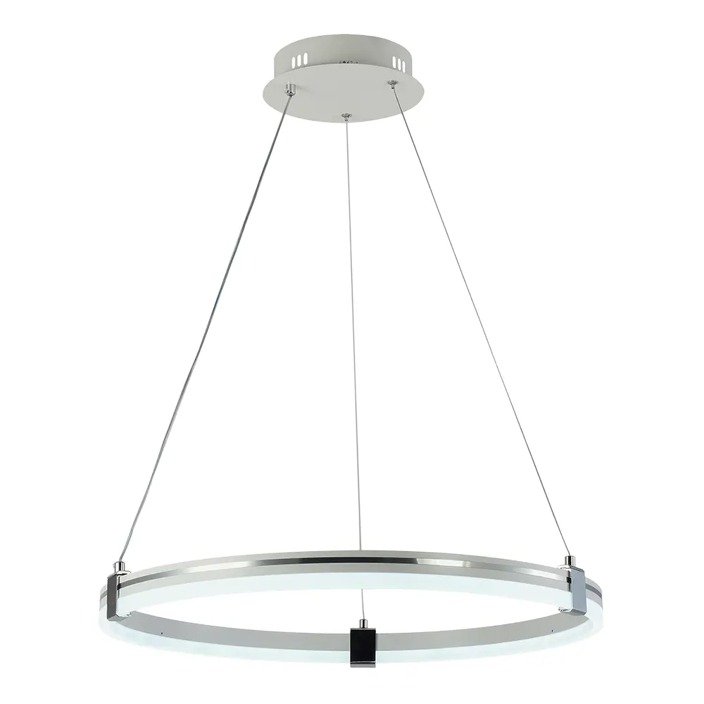 Фото 2 Люстра потолочная светодиодная Profit Light 6043/1 WHT+CHR с пультом управления 5 м² регулируемый белый свет цвет белый