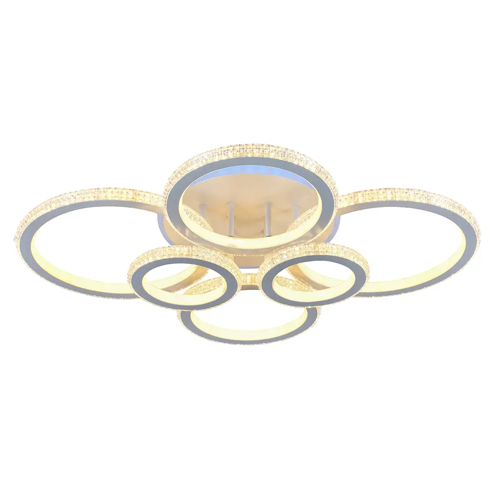 Фото Люстра потолочная светодиодная Profit Light 8017/6 WHT с пультом управления 25 м² регулируемый белый свет цвет белый Фото Люстра потолочная светодиодная Profit Light 8017/6 WHT с пультом управления 25 м² регулируемый белый свет цвет белый