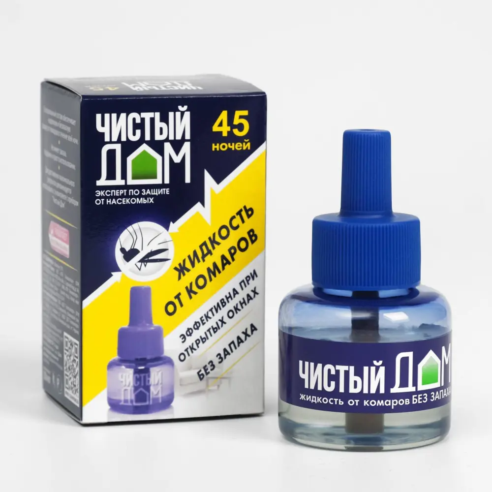 Фото 6 Дополнительный флакон-жидкость от комаров Чистый дом без запаха 45 ночей Фото 6 Дополнительный флакон-жидкость от комаров Чистый дом без запаха 45 ночей