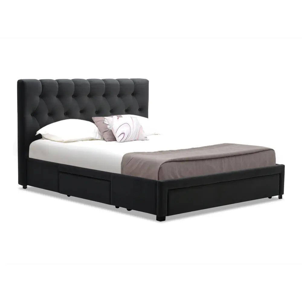 Фото Кровать Ладья Леони 168x113x216 см велюр цвет серый Фото Кровать Ладья Леони 168x113x216 см велюр цвет серый