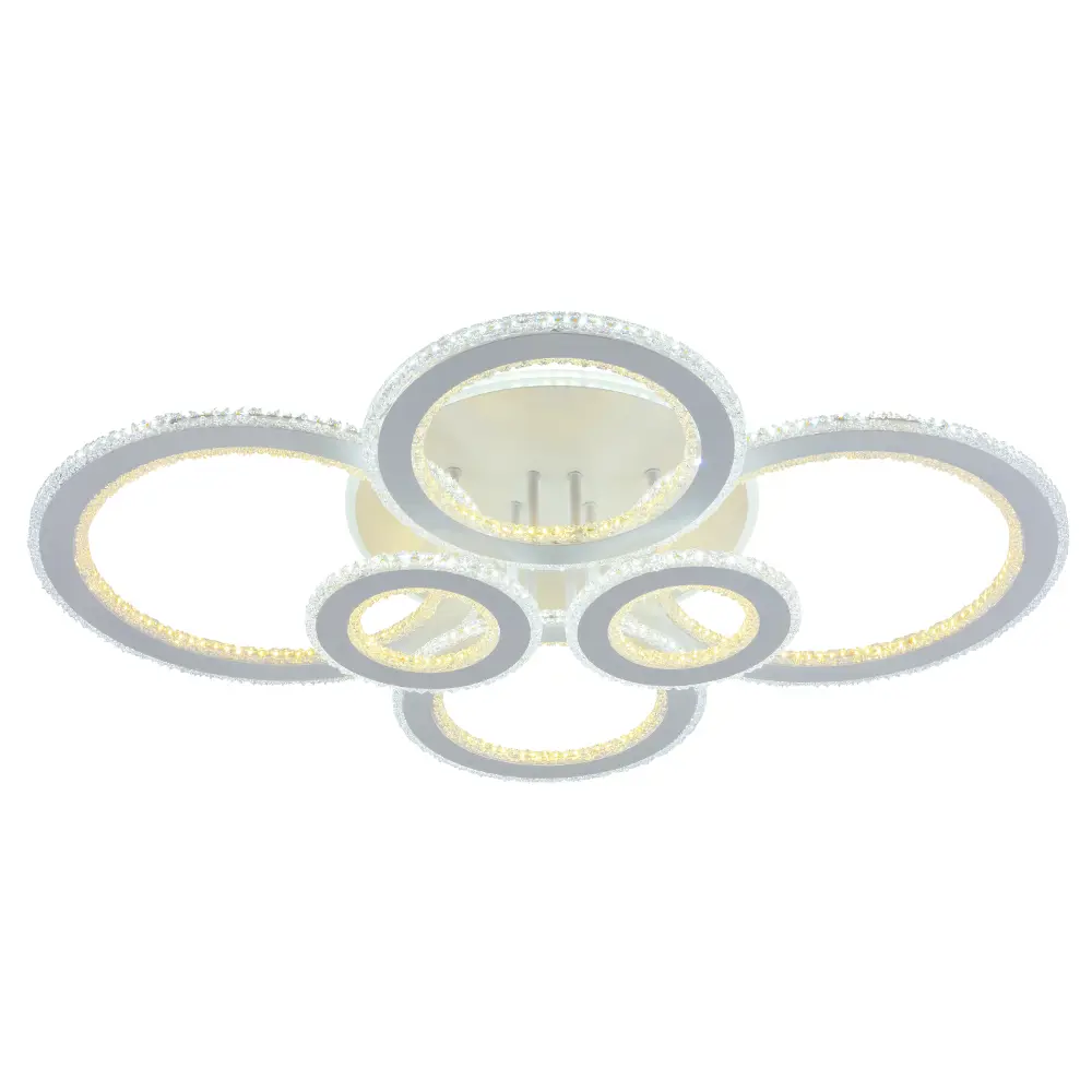 Фото 2 Люстра потолочная светодиодная Profit Light 8040/6 WHT с пультом управления 30 м² регулируемый белый свет цвет белый Фото 2 Люстра потолочная светодиодная Profit Light 8040/6 WHT с пультом управления 30 м² регулируемый белый свет цвет белый