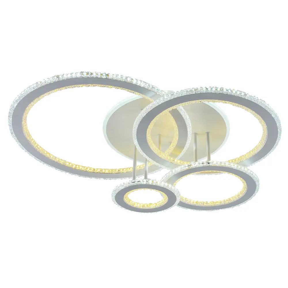 Фото 2 Люстра потолочная светодиодная Profit Light 8040/4 WHT с пультом управления 25 м² регулируемый белый свет цвет белый Фото 2 Люстра потолочная светодиодная Profit Light 8040/4 WHT с пультом управления 25 м² регулируемый белый свет цвет белый