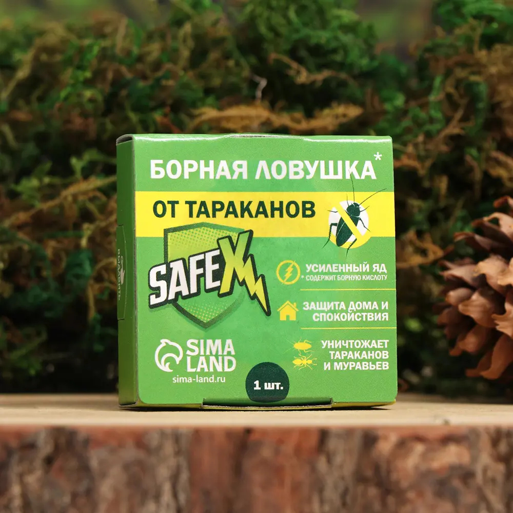 Фото Борная ловушка от тараканов Safex 1 шт Фото Борная ловушка от тараканов Safex 1 шт