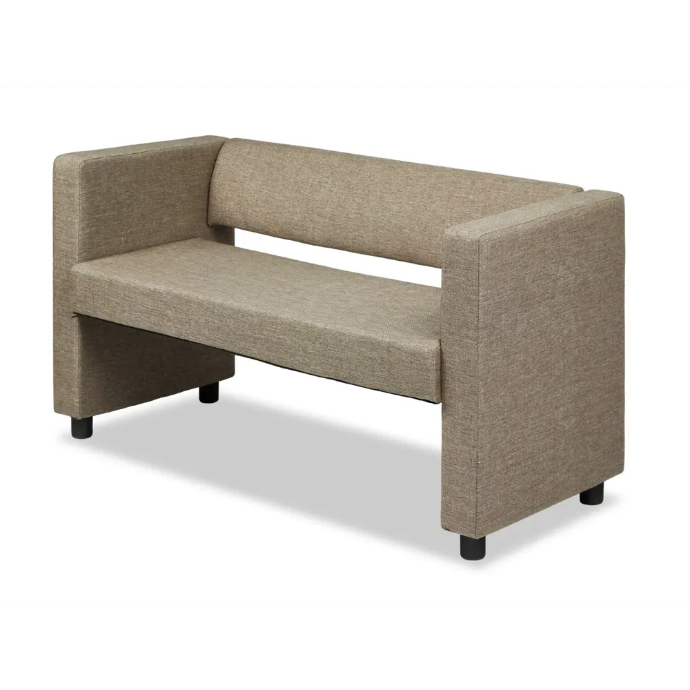 Фото Диван Берри 77000132 128x68x52 см рогожка цвет коричневый Фото Диван Берри 77000132 128x68x52 см рогожка цвет коричневый