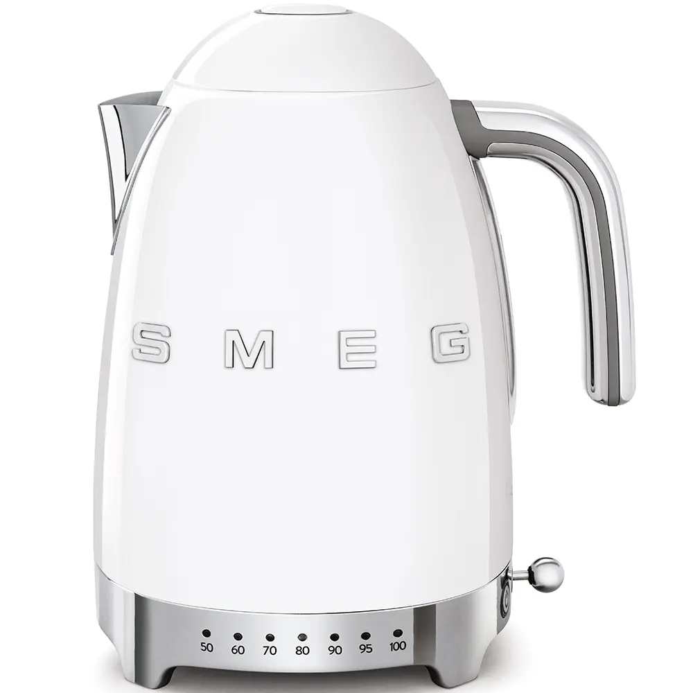 Фото Электрический чайник Smeg Klf04wheu 1.7 л нержавеющая сталь цвет белый Фото Электрический чайник Smeg Klf04wheu 1.7 л нержавеющая сталь цвет белый