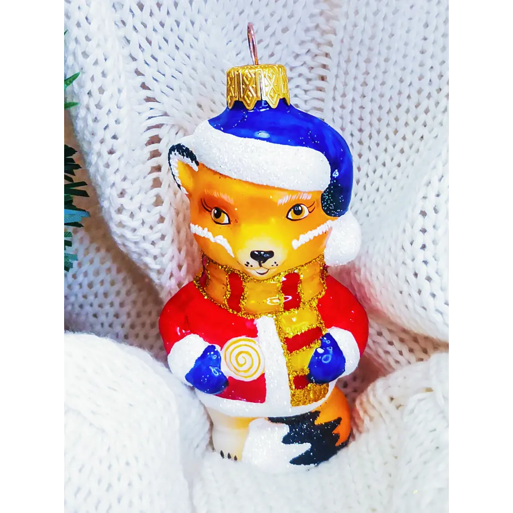 Фото Елочная игрушка Лисичка в кафтане Коломеев АУ-354 8 см х 4 см разноцветный Фото Елочная игрушка Лисичка в кафтане Коломеев АУ-354 8 см х 4 см разноцветный