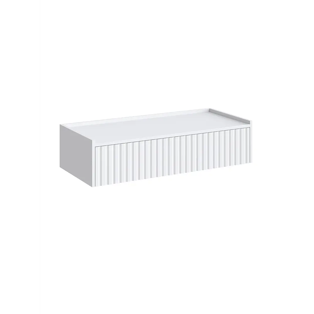 Фото 3 Тумба с бортиком Storys Сити 95x18x34 см 1 ящик ЛДСП цвет белый Фото 3 Тумба с бортиком Storys Сити 95x18x34 см 1 ящик ЛДСП цвет белый