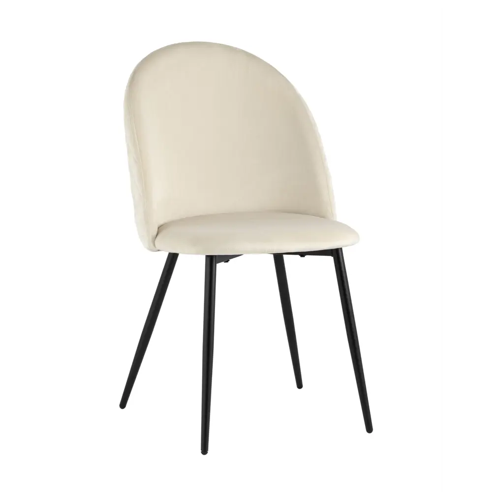 Фото 3 Комплект кухонных стульев 2 шт Стул груп Lilly 85x57x46 см велюр цвет бежевый Фото 3 Комплект кухонных стульев 2 шт Стул груп Lilly 85x57x46 см велюр цвет бежевый