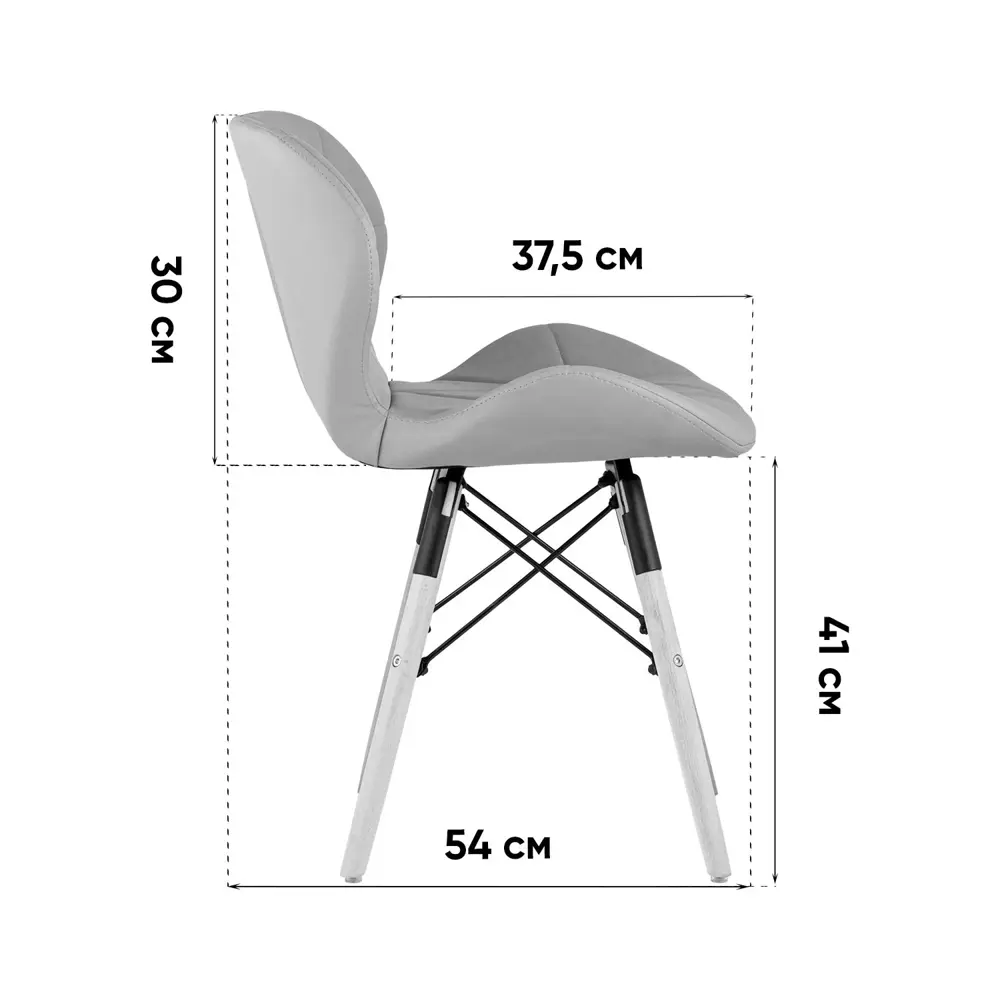 Фото 10 Комплект кухонных стульев 2 шт Стул груп Бон 71x54x48 см рогожка цвет голубой