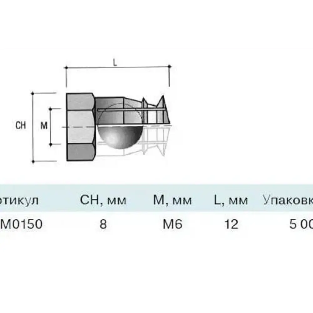 Фото 5 Муфта латунная мебельная с распорным шариком PERMO D8 мм M6x12 мм 12 шт Фото 5 Муфта латунная мебельная с распорным шариком PERMO D8 мм M6x12 мм 12 шт