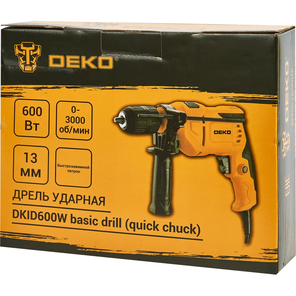 Фото 7 Дрель сетевая ударная Deko DKID600W 063-4162, 600 Вт Фото 7 Дрель сетевая ударная Deko DKID600W 063-4162, 600 Вт