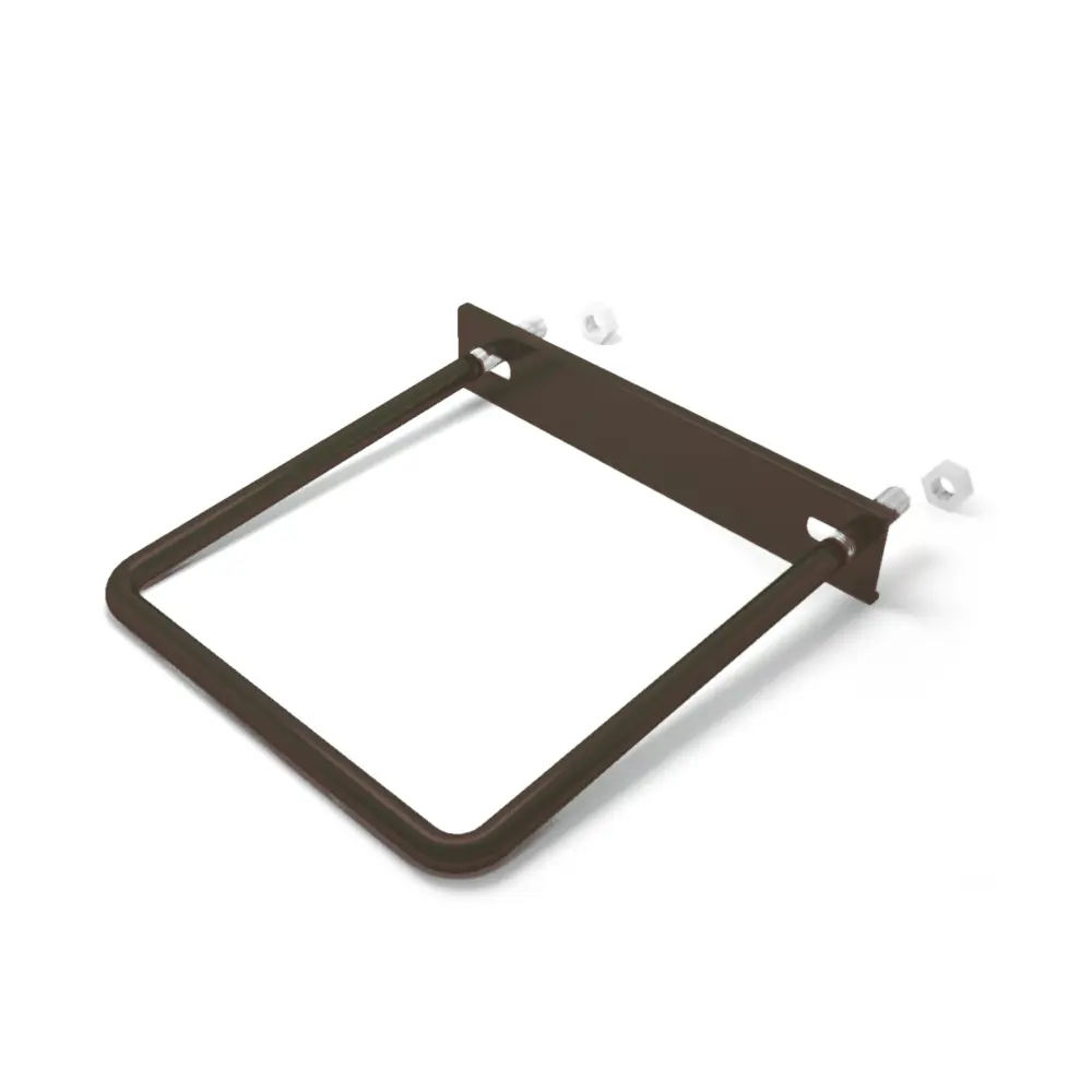 Фото Хомут оцинкованный для столба Ювента 80x80 мм ППК RAL 8017 коричневый 3шт Фото Хомут оцинкованный для столба Ювента 80x80 мм ППК RAL 8017 коричневый 3шт