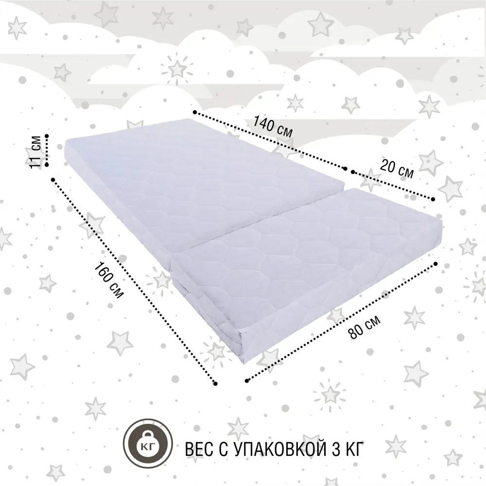 Фото 3 Матрас Sweet Baby Cocos Comfort Plus 80x200 см беспружинный, детский Фото 3 Матрас Sweet Baby Cocos Comfort Plus 80x200 см беспружинный, детский