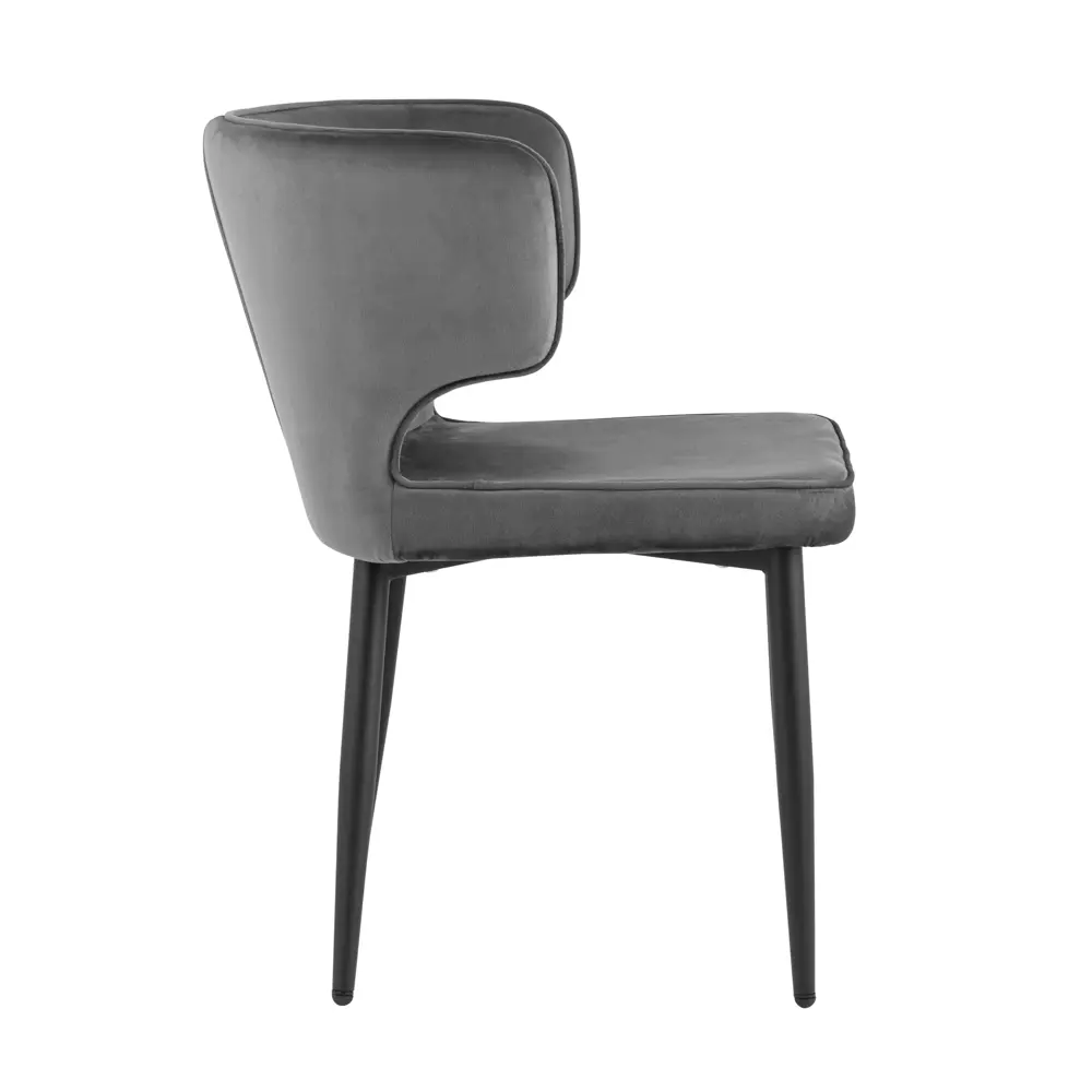 Фото 3 Кухонный стул Stool Group Матео 86x57x48 см велюр цвет серый 4 шт Фото 3 Кухонный стул Stool Group Матео 86x57x48 см велюр цвет серый 4 шт