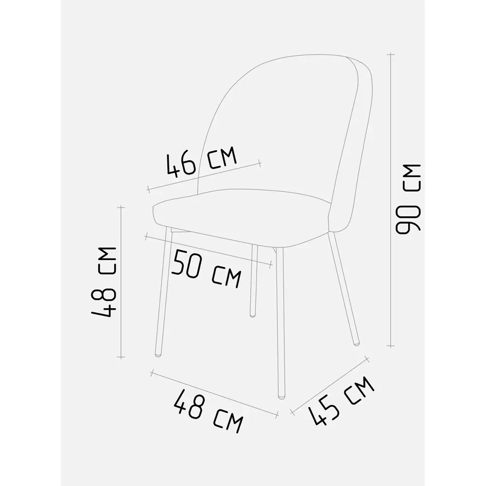 Фото 8 Кухонный стул Estente Arnold 50x50x90 см велюр желтый