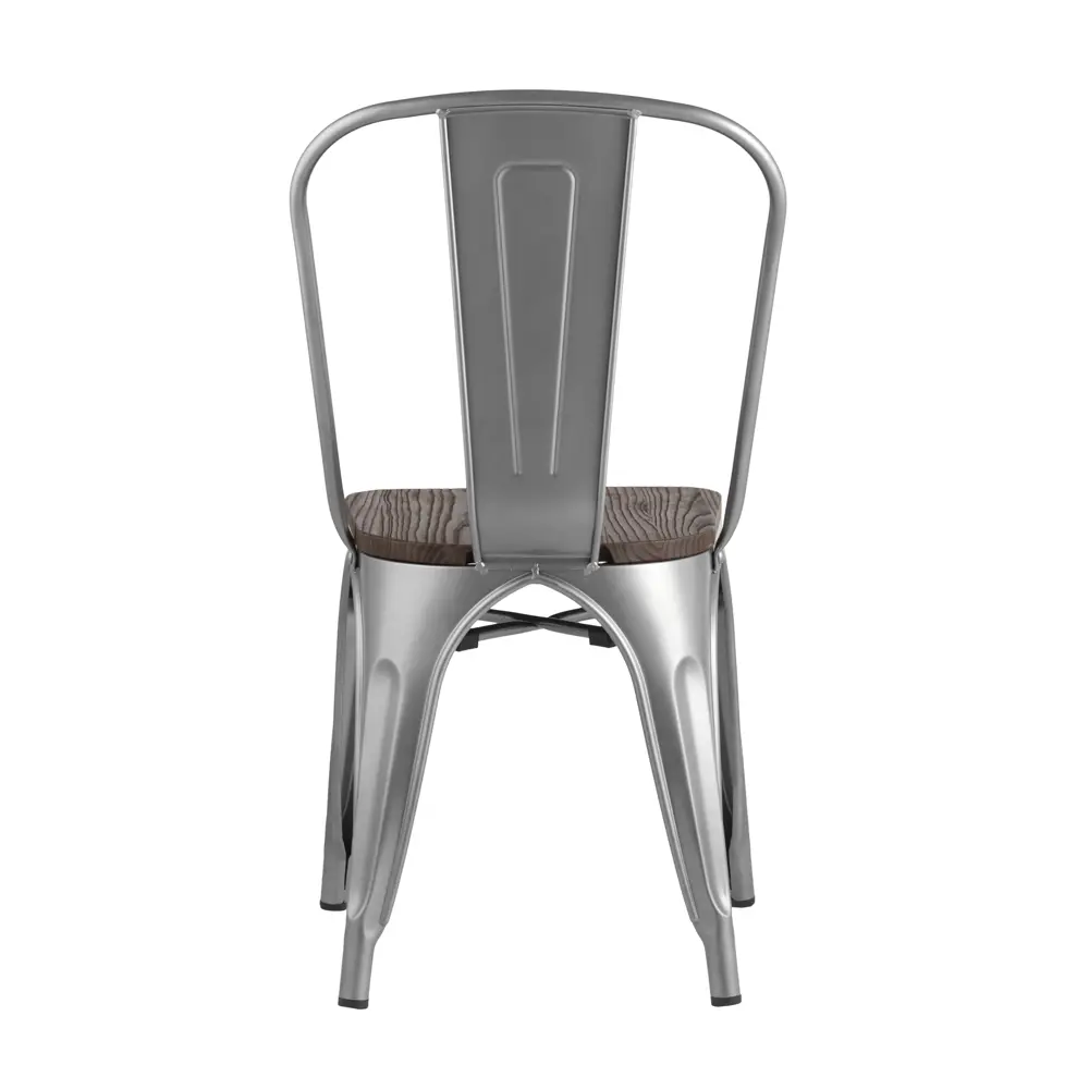 Фото 4 Стул кухонный Стул груп Tolix Wood 84x51x45 см дерево цвет серебристый Фото 4 Стул кухонный Стул груп Tolix Wood 84x51x45 см дерево цвет серебристый