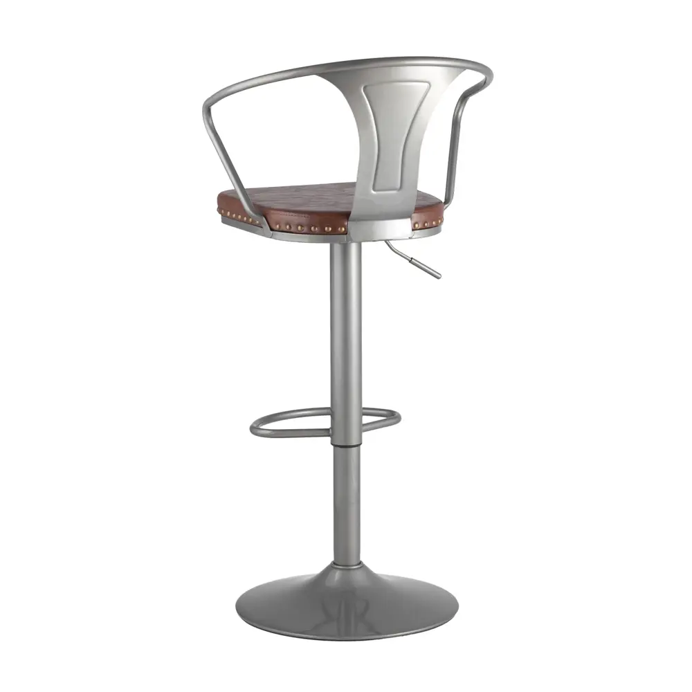 Фото 4 Барный стул Stool Group Tolix arms soft 51x108x47 цвет серебристый/коричневый Фото 4 Барный стул Stool Group Tolix arms soft 51x108x47 цвет серебристый/коричневый