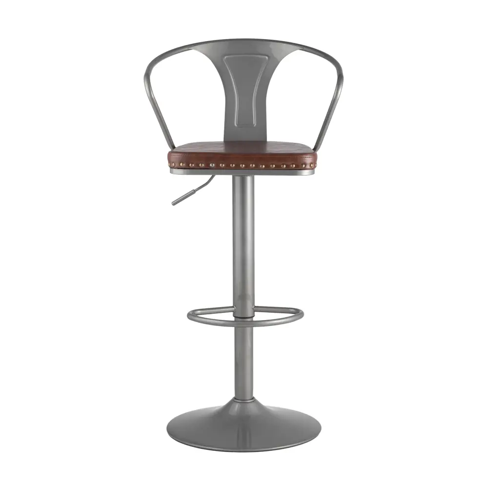 Фото 5 Барный стул Stool Group Tolix arms soft 51x108x47 цвет серебристый/коричневый Фото 5 Барный стул Stool Group Tolix arms soft 51x108x47 цвет серебристый/коричневый