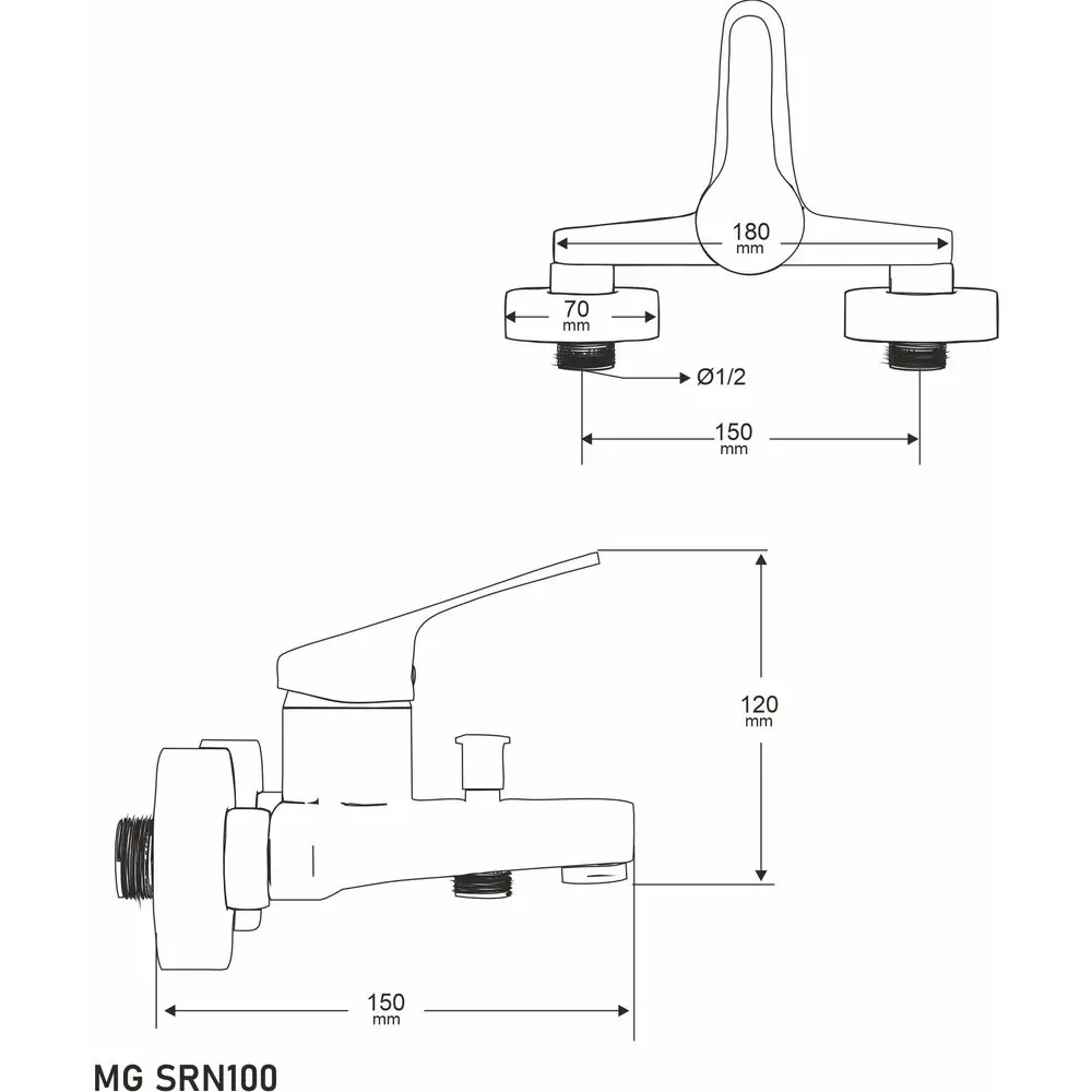 Фото 13 Смеситель для ванны Mega 565808 однорычажный цвет хром Фото 13 Смеситель для ванны Mega 565808 однорычажный цвет хром
