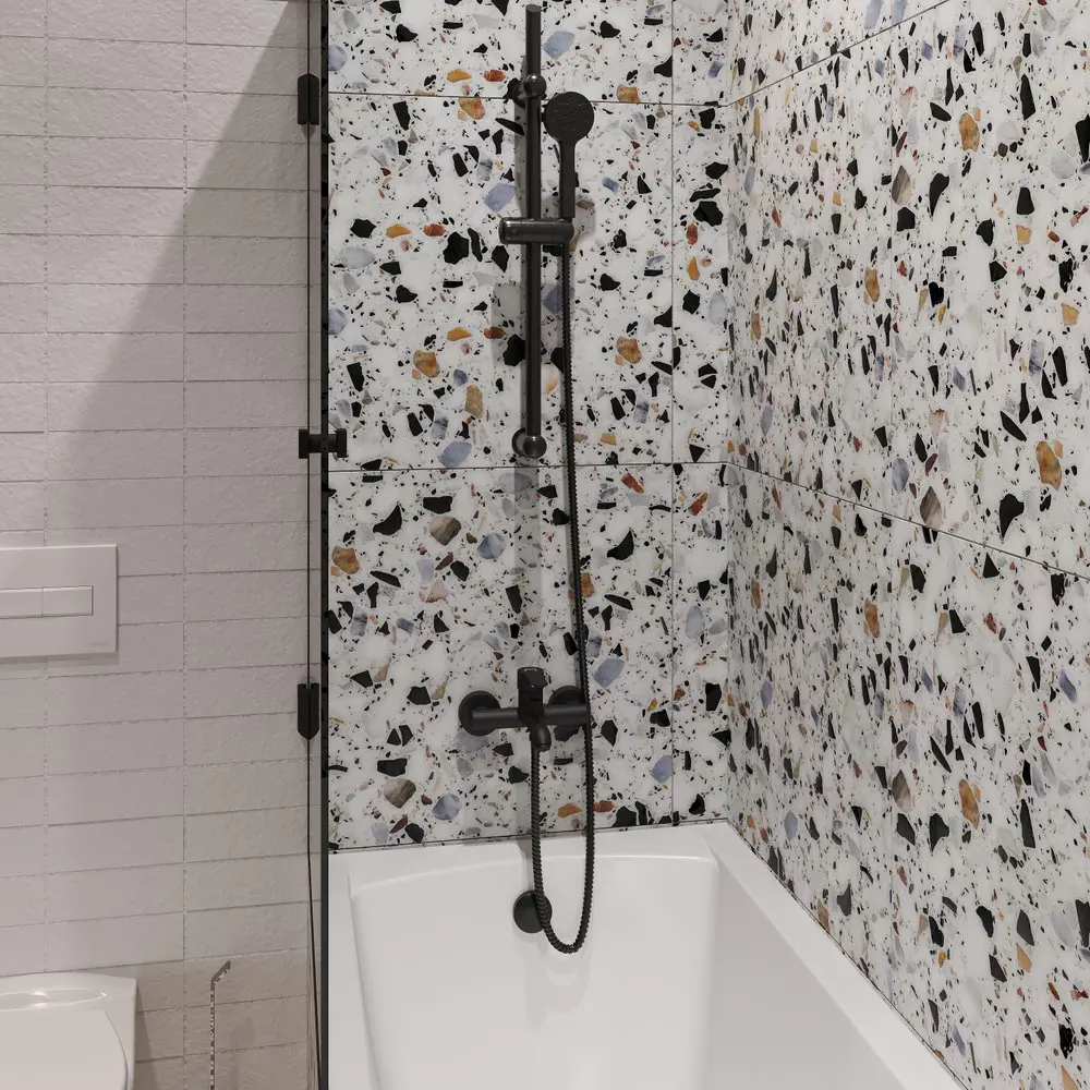 Фото 4 Смеситель для ванны Mega 569869 однорычажный цвет черный Фото 4 Смеситель для ванны Mega 569869 однорычажный цвет черный