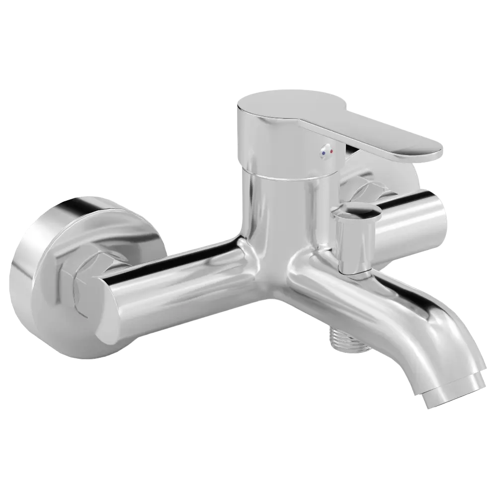 Фото 2 Смеситель для ванны Mega 580294 однорычажный с душевой лейкой цвет хром Фото 2 Смеситель для ванны Mega 580294 однорычажный с душевой лейкой цвет хром