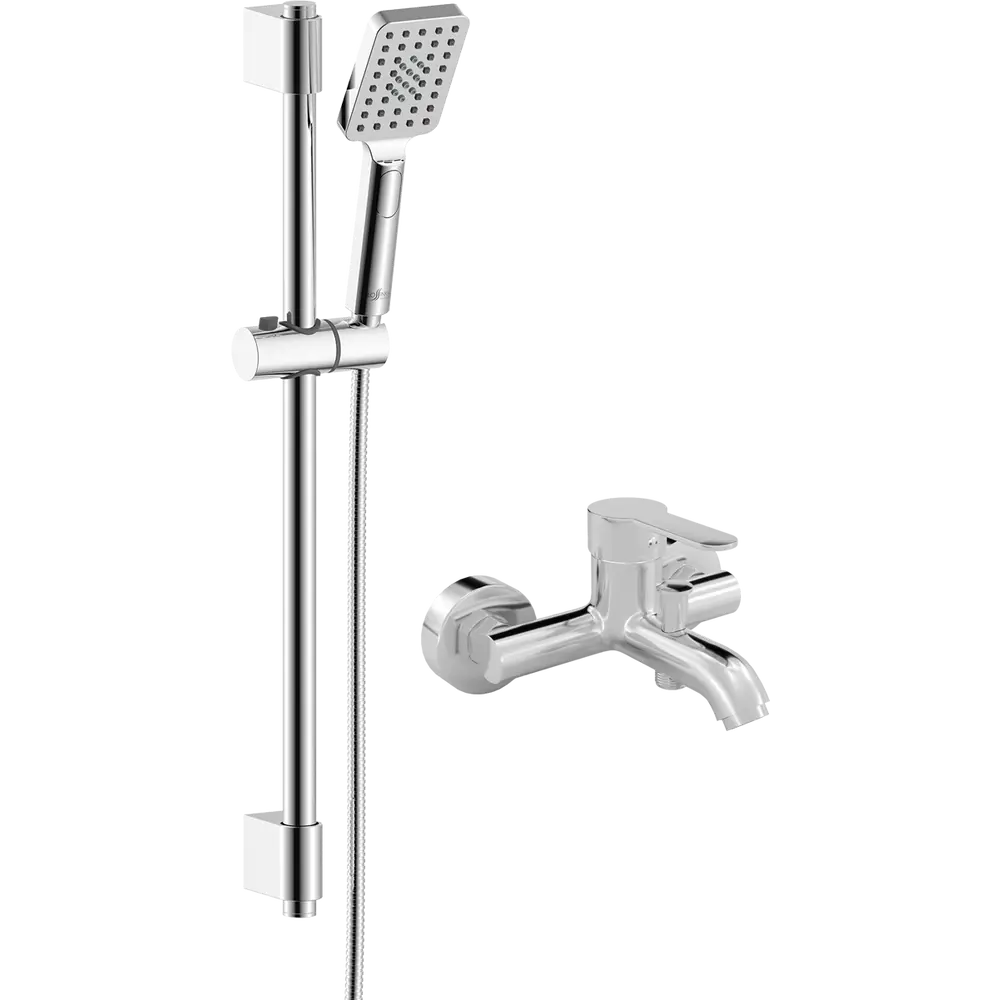 Фото Смеситель для ванны Mega 580294 однорычажный с душевой лейкой цвет хром Фото Смеситель для ванны Mega 580294 однорычажный с душевой лейкой цвет хром