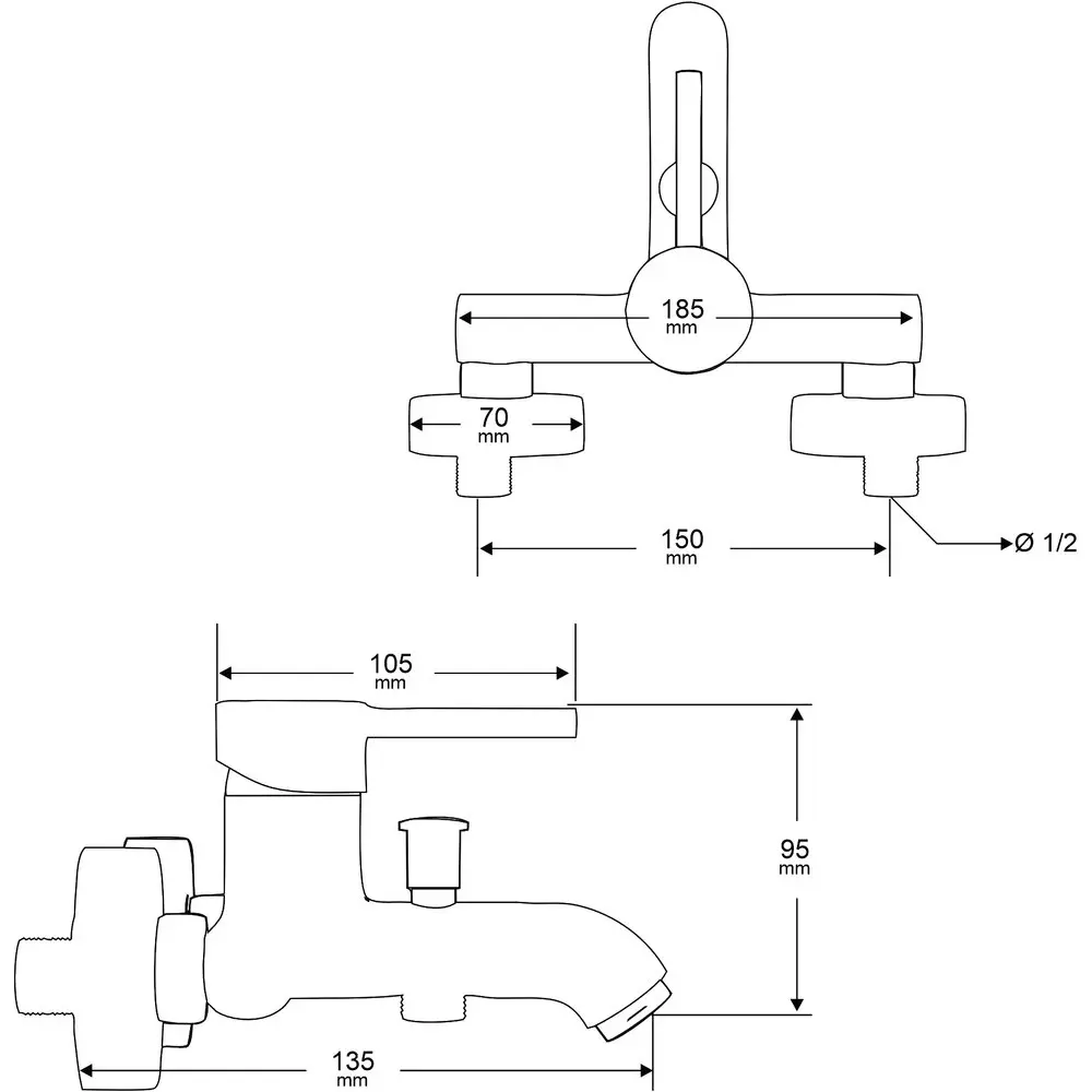 Фото 17 Смеситель для ванны Mega 576128 однорычажный с душевой лейкой цвет черный Фото 17 Смеситель для ванны Mega 576128 однорычажный с душевой лейкой цвет черный