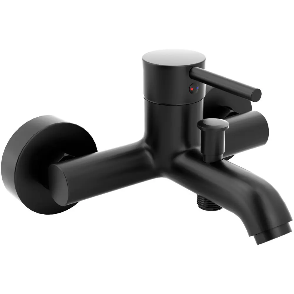 Фото 3 Смеситель для ванны Mega 576128 однорычажный с душевой лейкой цвет черный Фото 3 Смеситель для ванны Mega 576128 однорычажный с душевой лейкой цвет черный