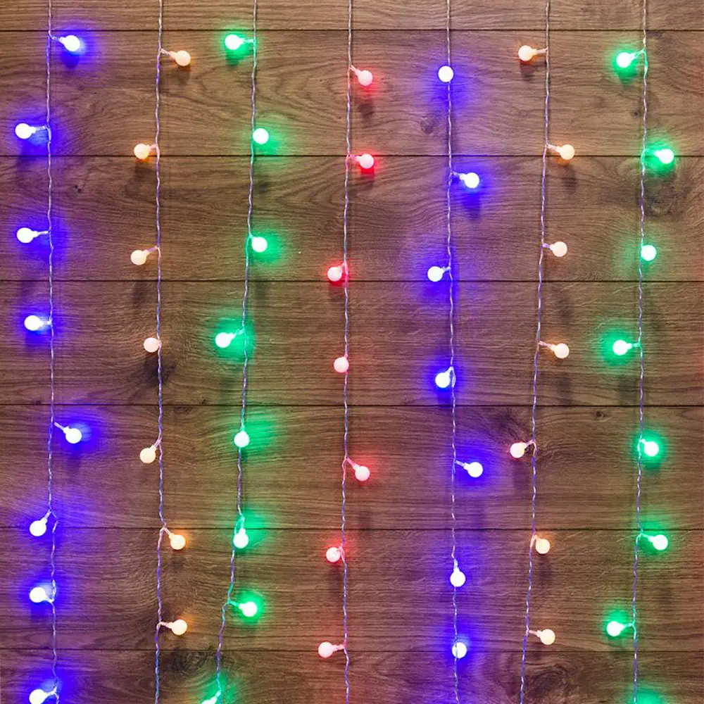 Фото 2 Электрогирлянда внутренняя NEON-NIGHT Занавес 144LED разноцветная 8 режимов работы Фото 2 Электрогирлянда внутренняя NEON-NIGHT Занавес 144LED разноцветная 8 режимов работы