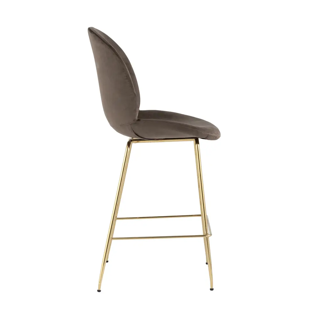 Фото 2 Стул барный 46.5x103.5x54 см Стул Груп Beetle велюр коричневый