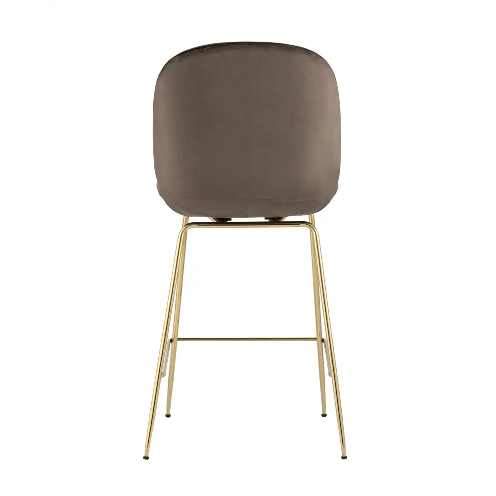 Фото 3 Стул барный 46.5x103.5x54 см Стул Груп Beetle велюр коричневый