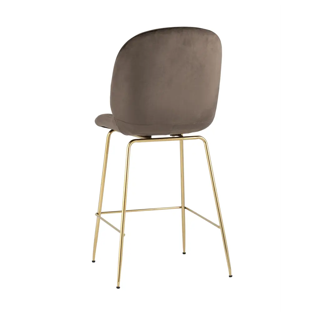 Фото 4 Стул барный 46.5x103.5x54 см Стул Груп Beetle велюр коричневый