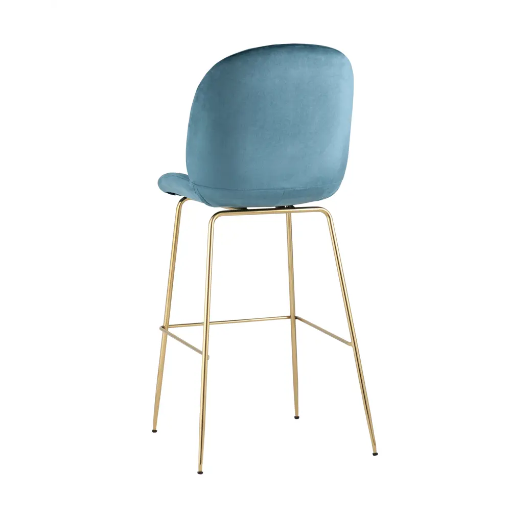 Фото 4 Стул барный 46.5x113.5x54 см Стул Груп Beetle велюр синий Фото 4 Стул барный 46.5x113.5x54 см Стул Груп Beetle велюр синий