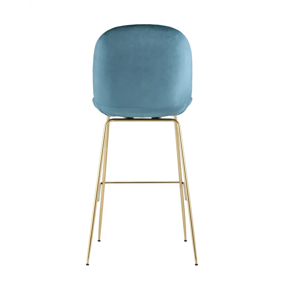 Фото 3 Стул барный 46.5x113.5x54 см Стул Груп Beetle велюр синий Фото 3 Стул барный 46.5x113.5x54 см Стул Груп Beetle велюр синий