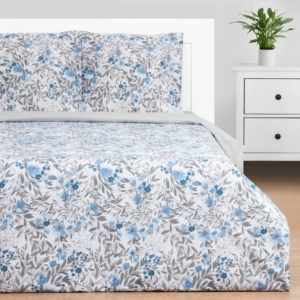 Фото Комплект постельного белья Этель 9303815, двуспальный, бязь цвет белый