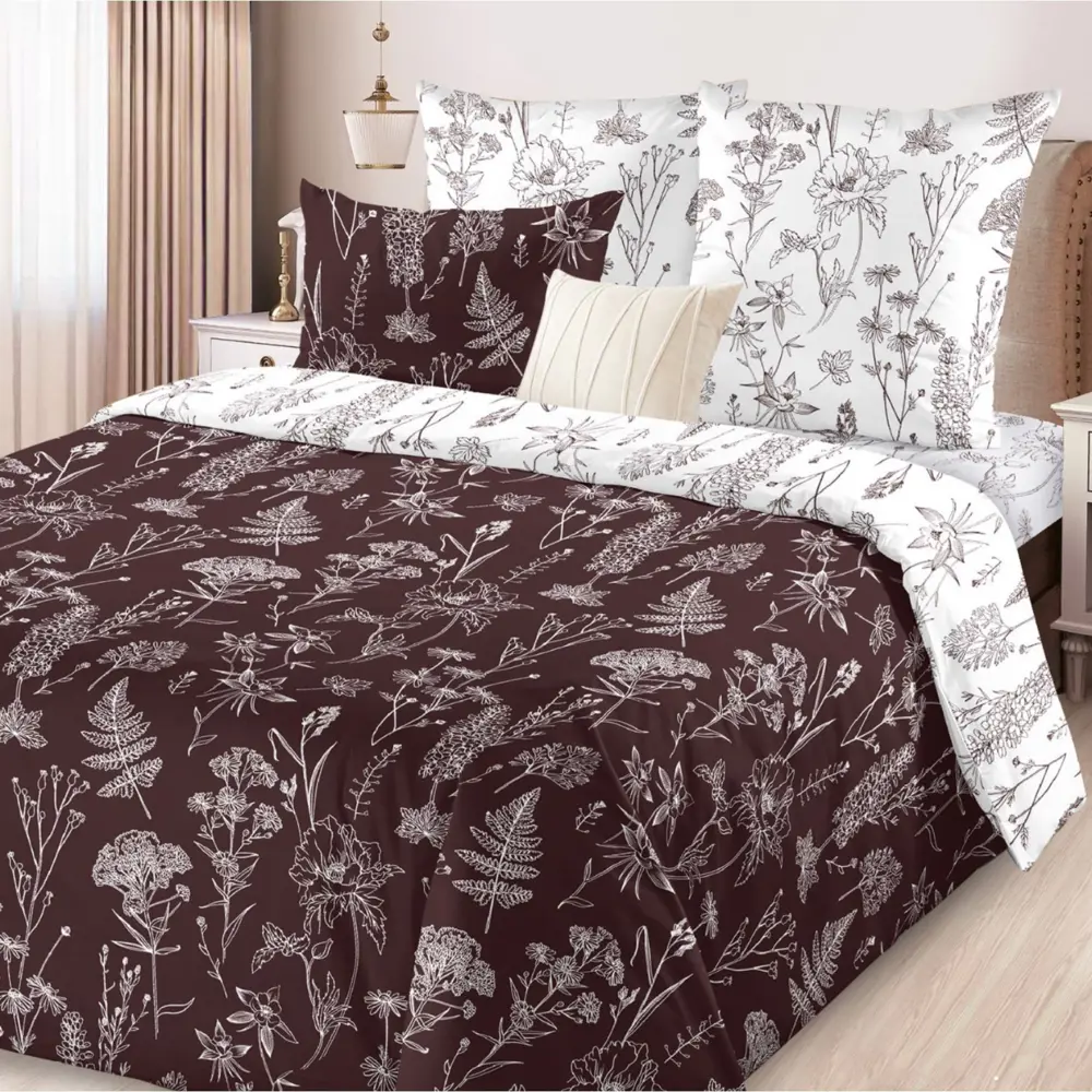 Фото Комплект постельного белья ЛидерТекс 7096954, евро, бязь цвет белый Фото Комплект постельного белья ЛидерТекс 7096954, евро, бязь цвет белый