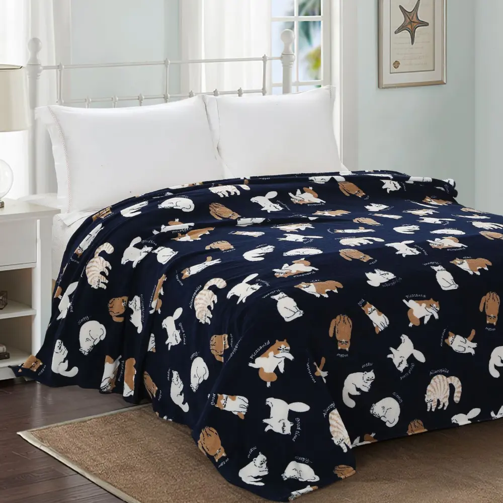 Фото Плед Бояртекс 9568176, 150x200 см, велсофт, цвет синий